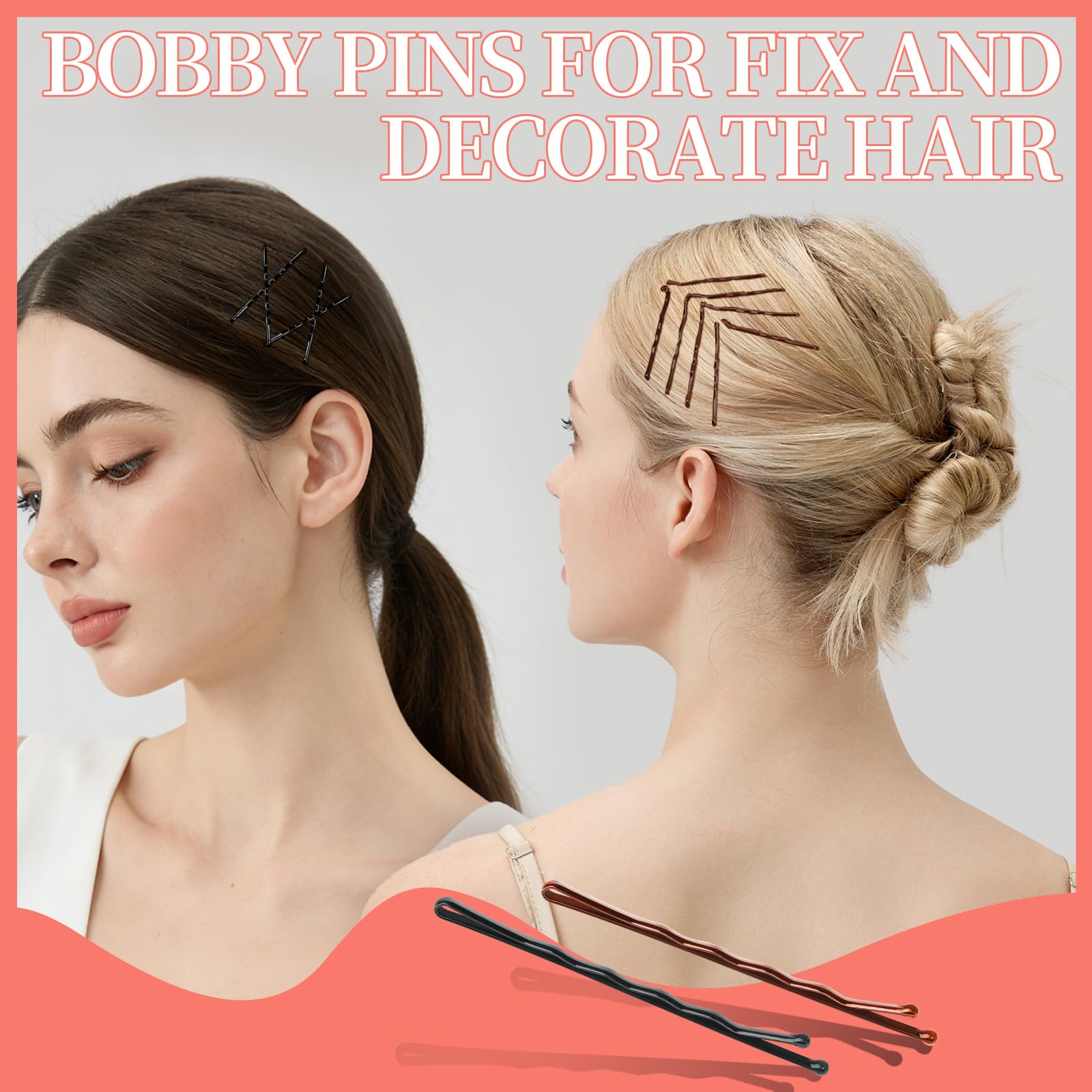Teenitor pins securing a polished bun demonstrating firm hold for updos