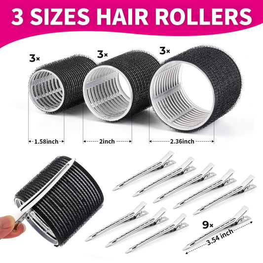 Teenitor rollers side-by-side showing 40mm 50mm 60mm sizes for varied curl control and volume