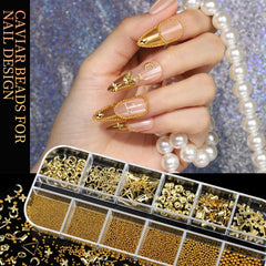 Teenitor scale comparison with charms on a fingernail demonstrating size choices and visual impact