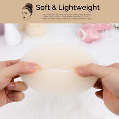 Teenitor side profile bun showing smooth finish and comfortable hold benefit