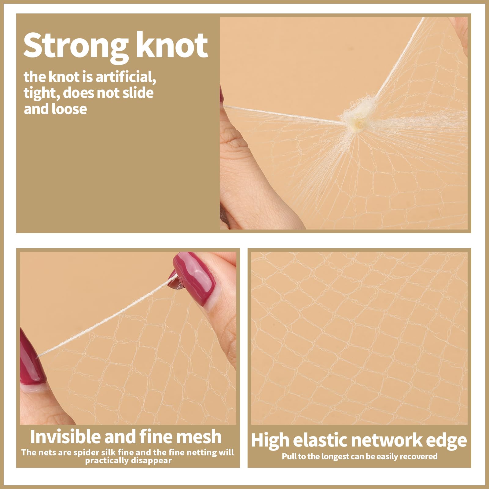 Teenitor three net sizes side-by-side to choose correct fit
