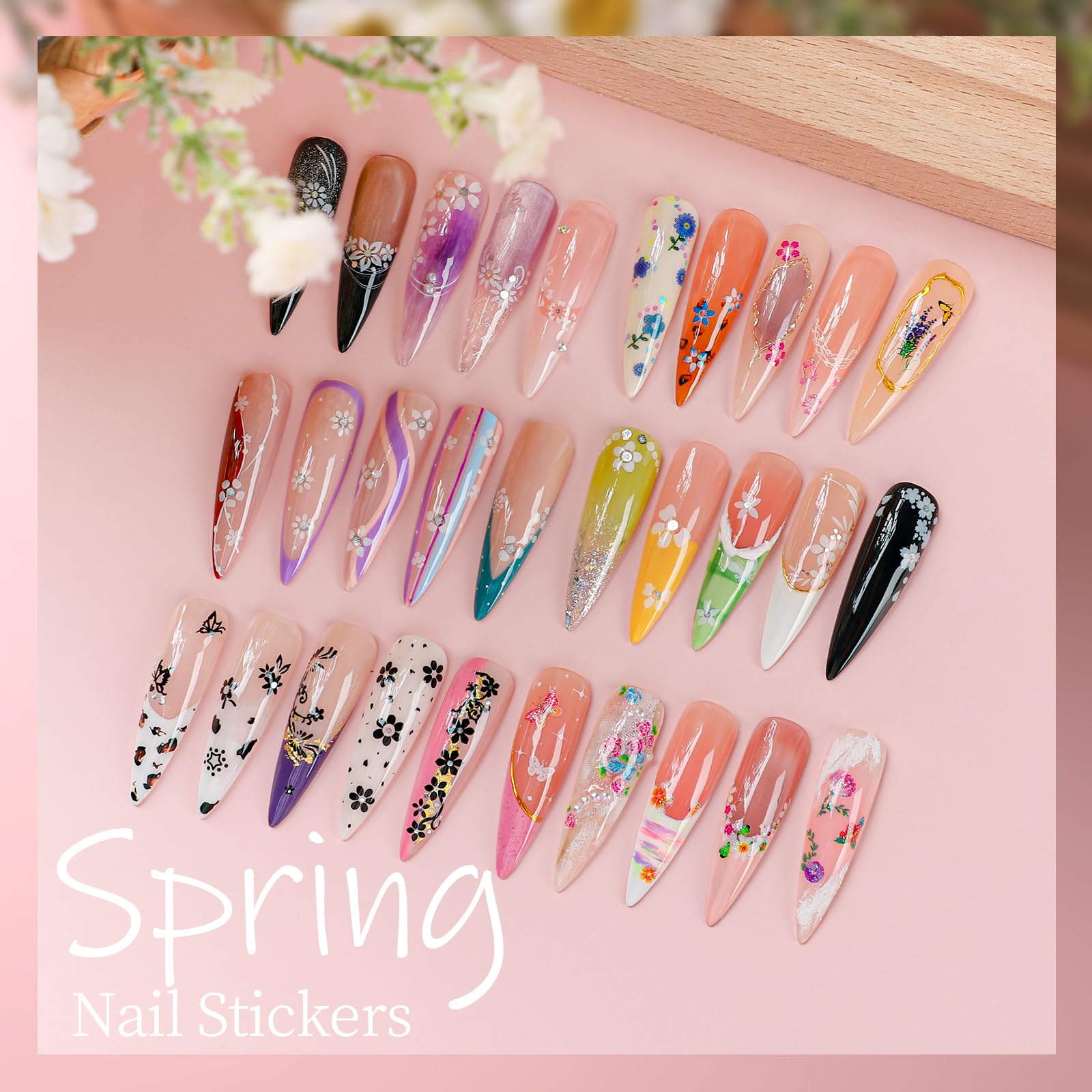 Teenitor sticker size comparison swatch to choose correct nail fit