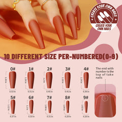 Teenitor numbered nails in organizer box for quick size matching