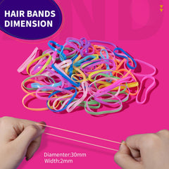 Teenitor stacked bands used together to hold thicker hair securely