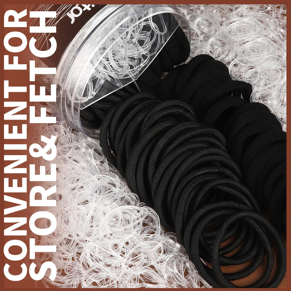 Teenitor styled braid lifestyle image showing kit’s clear bands used in braiding