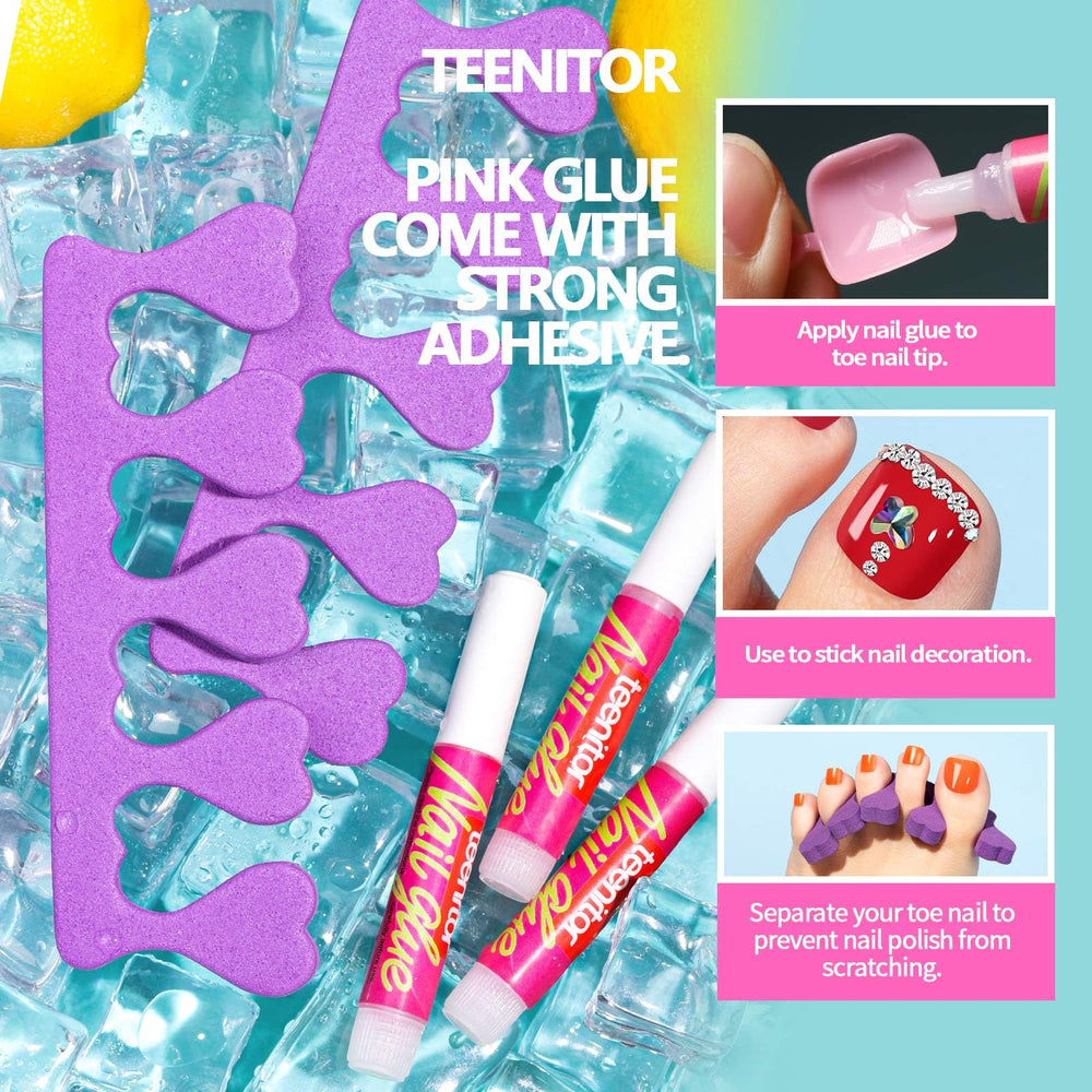 Teenitor sponge toe separator in sandal preventing smudges and comfort benefit