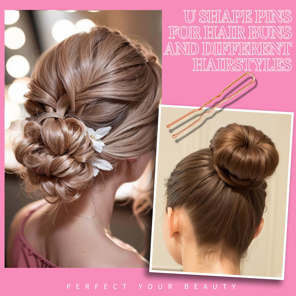 Teenitor U-pin tip detail with protective end preventing scalp irritation