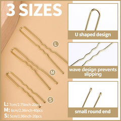 Teenitor gold U-shaped pins detail offering strong reliable grip