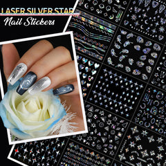 Teenitor white floral closeup elegant decals ideal for bridal nails