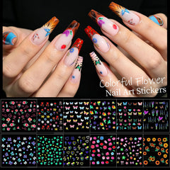 Teenitor white floral sticker detail ideal for clean, versatile manicures