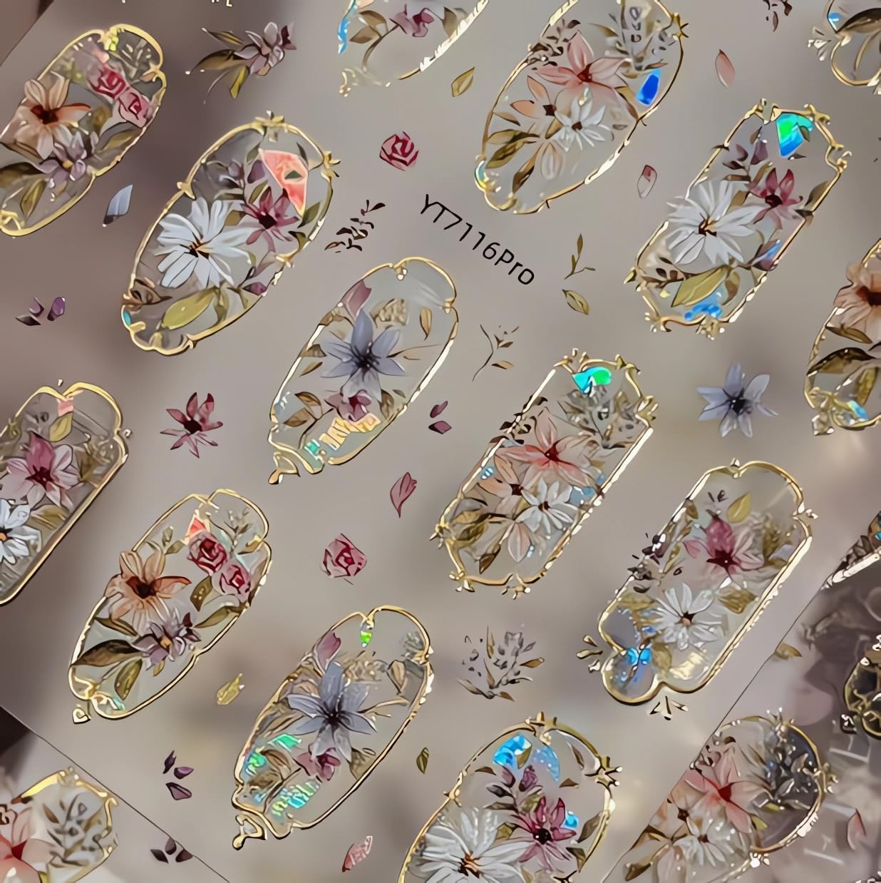 Teilihai decal applied on natural nails demonstrating polished, salon-like finish