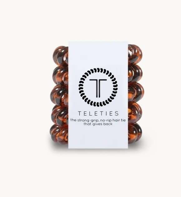 Teleties close-up spiral texture highlighting smooth finish and gentle removal