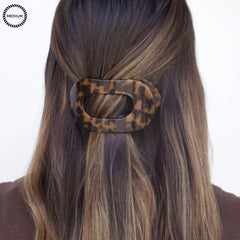 TELETIES clip worn in medium-thick hair demonstrating secure styling