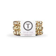 TELETIES leopard front pack showing three coils and secure grip benefit