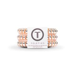 TELETIES front packaging millennial pink showing three coils and clear branding benefits