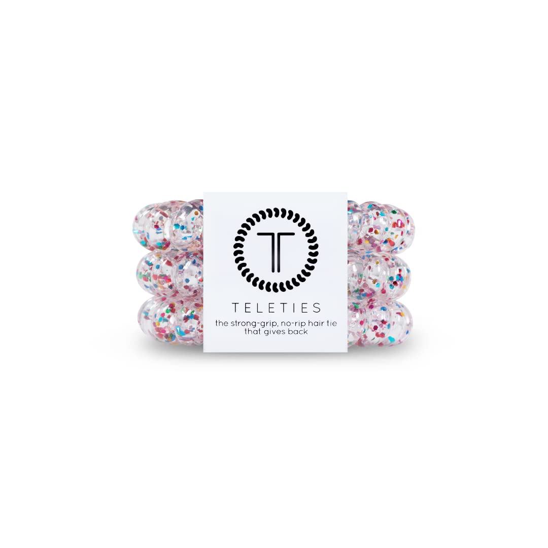 Teleties front packaging showing 3-pack Party People colors and benefits