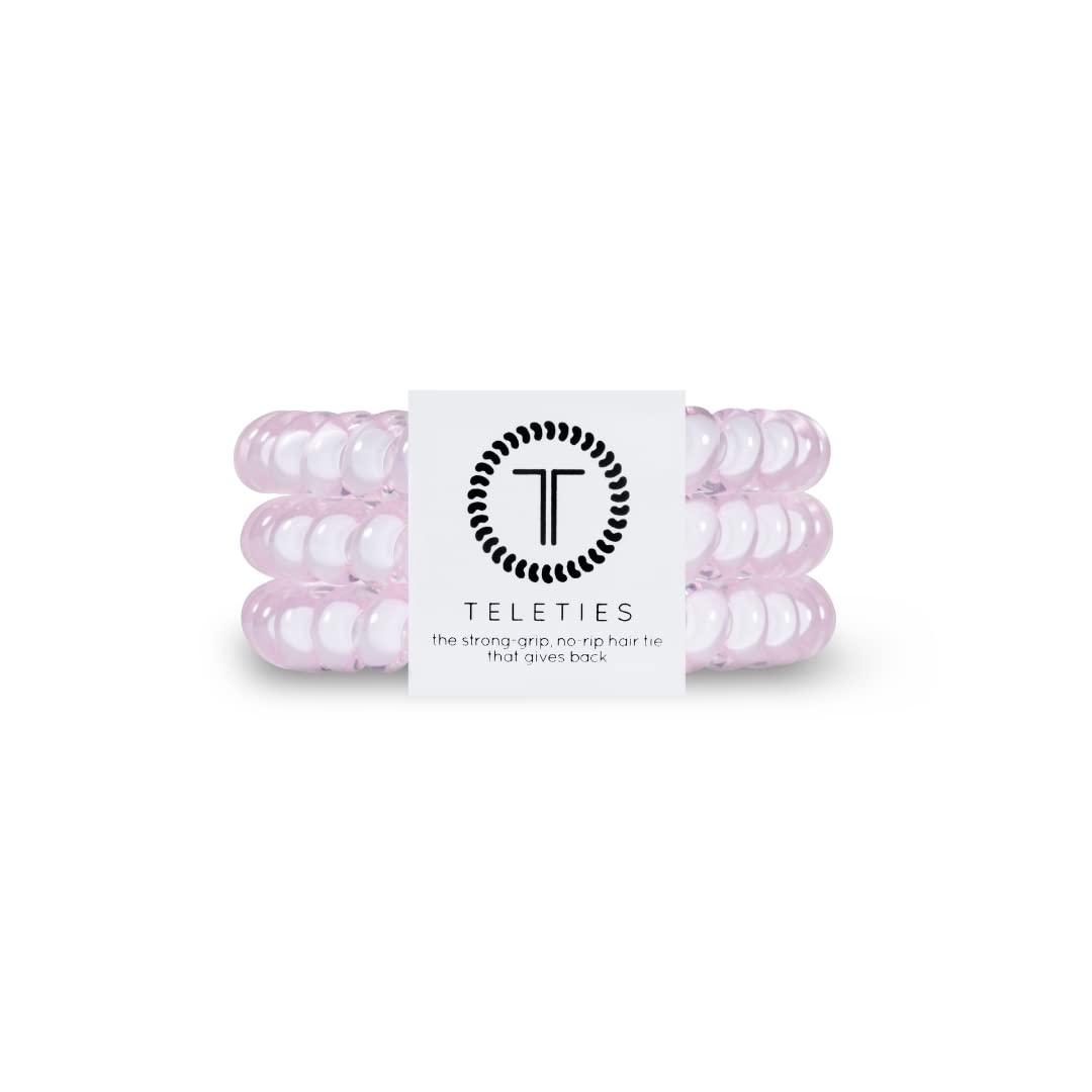 TELETIES front packaging three-pack in rose water pink showing color and size benefit