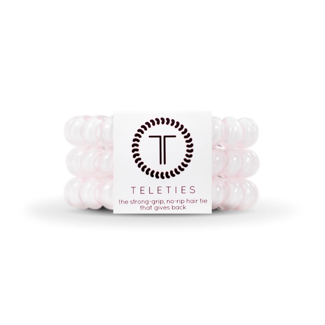 TELETIES large pack front view showing rose water pink coils and durable packaging benefit