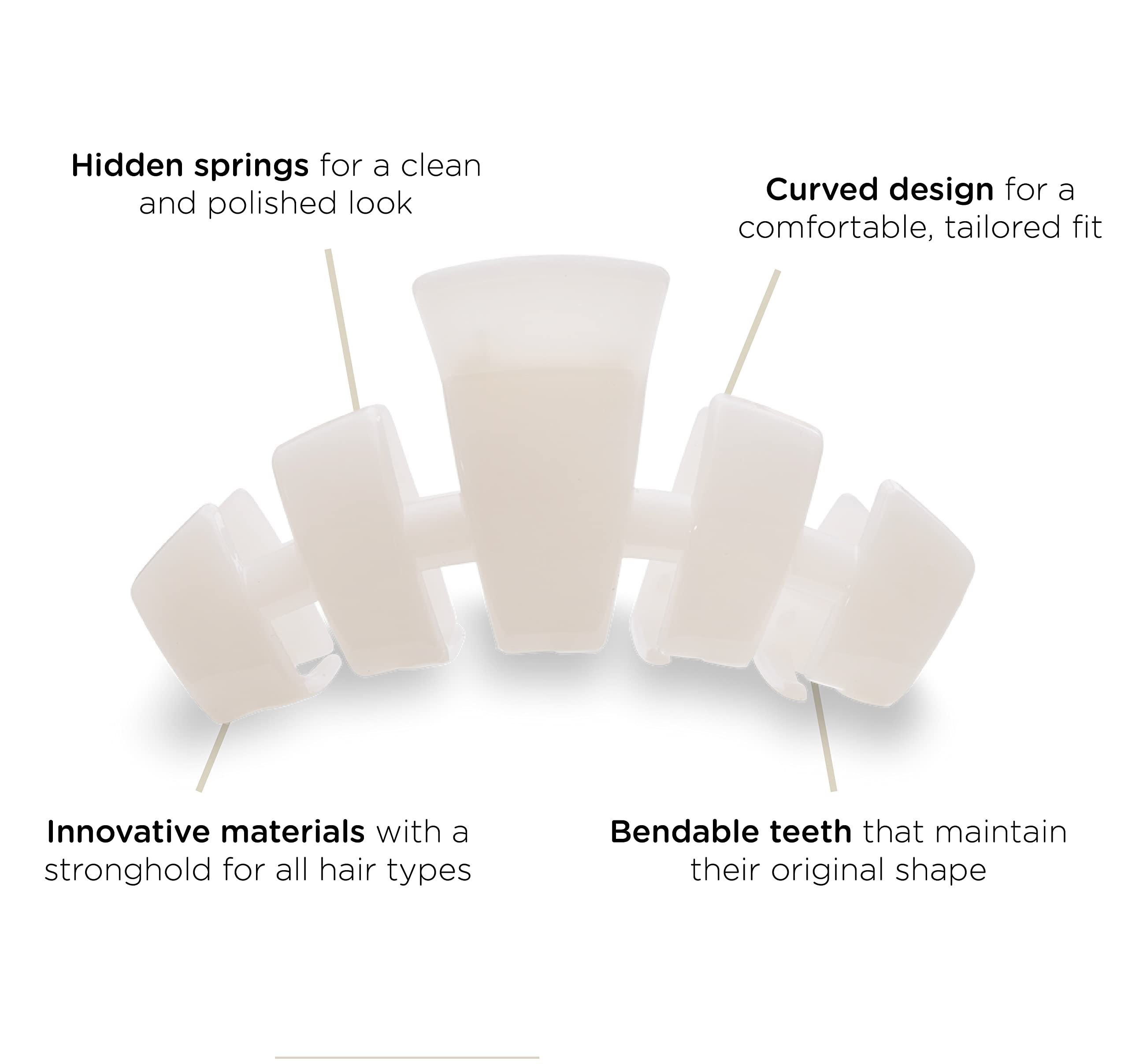 TELETIES medium clip bendable teeth detail highlighting durable flex