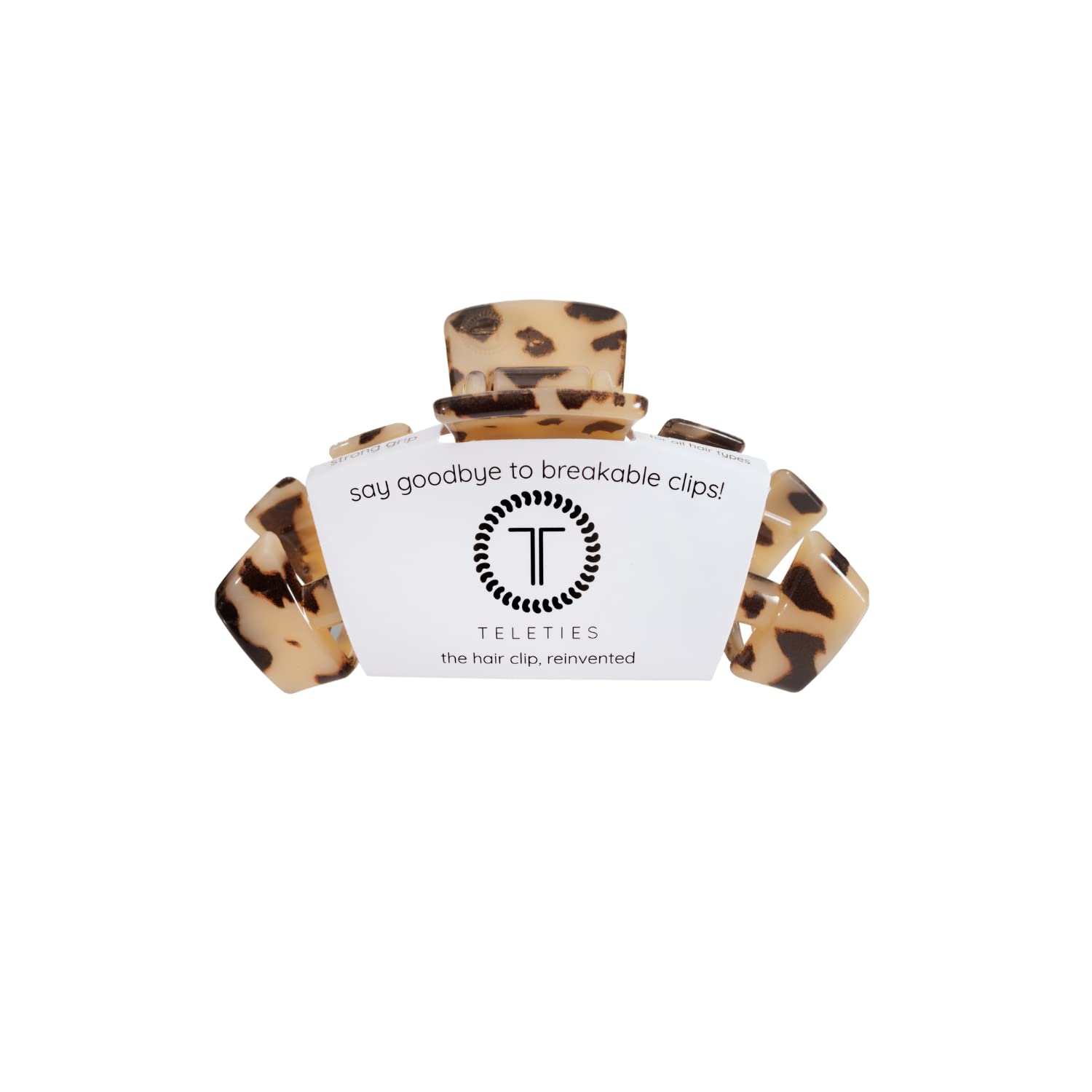 TELETIES medium clip front view showing sleek silhouette and secure grip