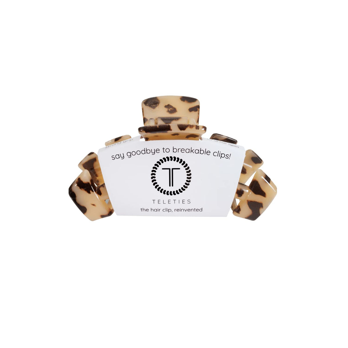 TELETIES medium clip front view showing sleek silhouette and secure grip