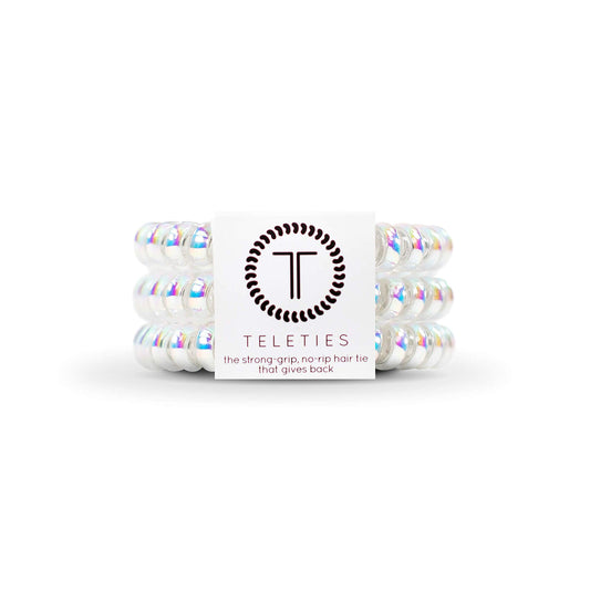 TELETIES small peppermint pack front view showing three ties and compact packaging benefit