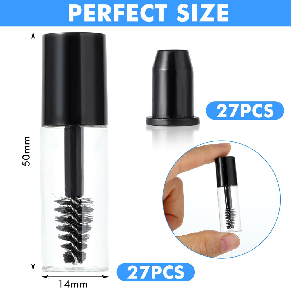 Telooco close-up of spoolie brush bristles for precise lash and brow application