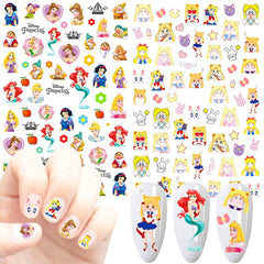 Temote stickers applied on nails in use showing finished design and instant style boost
