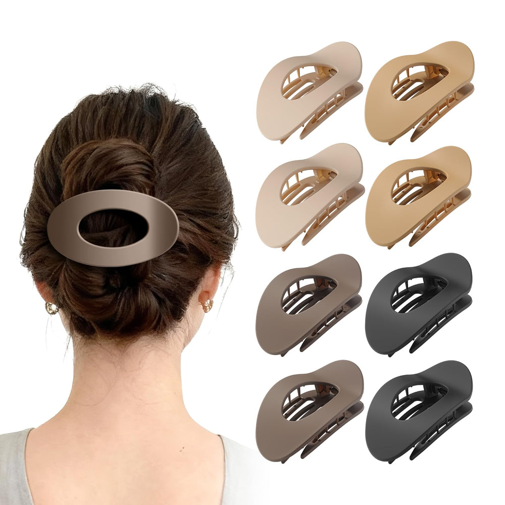 Tengantongda front packaging showing eight matte flat hair clips, easy gifting