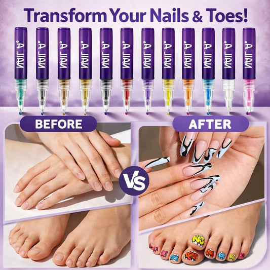 Tenneshe fine tip close-up for precise detailed nail lines