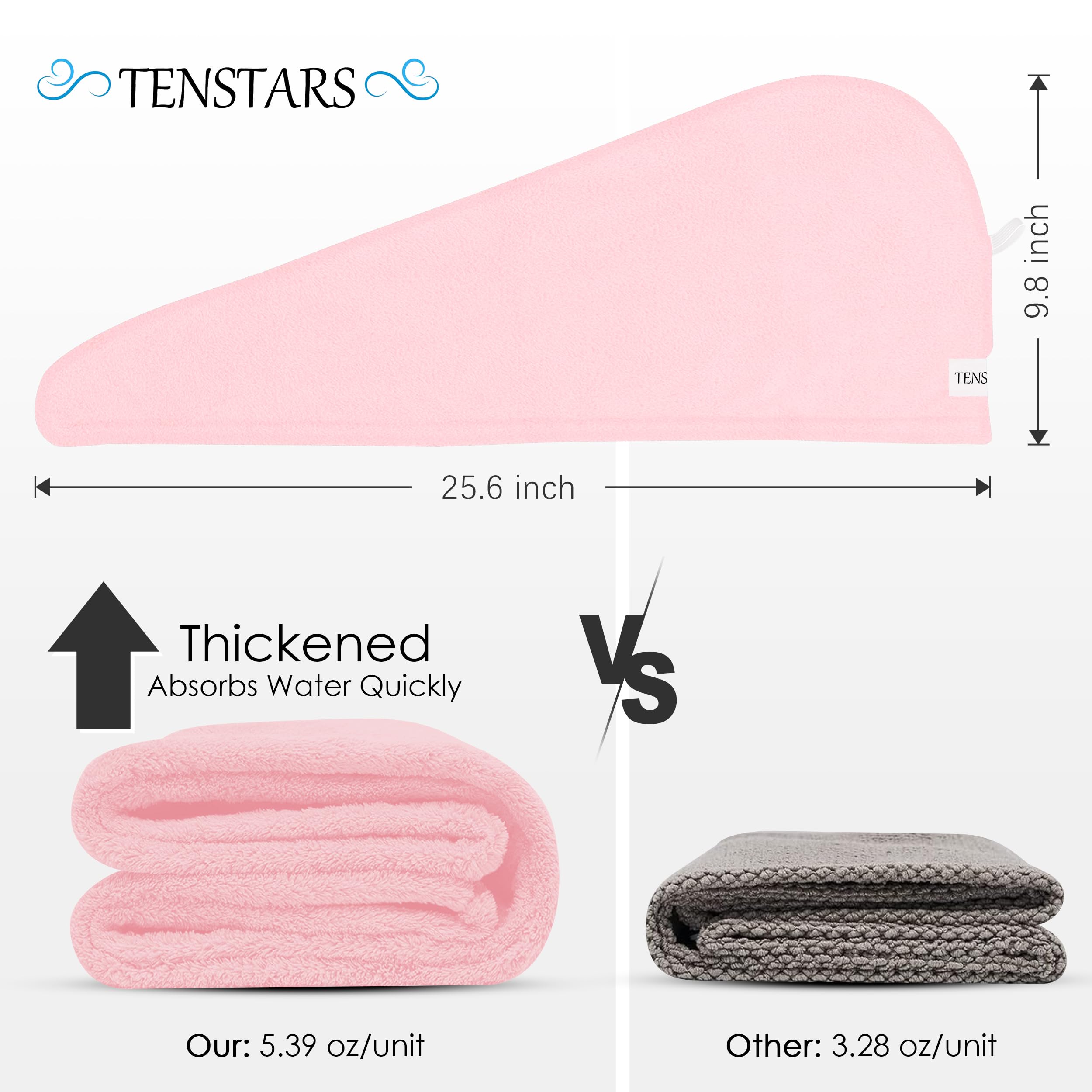 TENSTARS care and wash labels visible showing easy machine-wash care