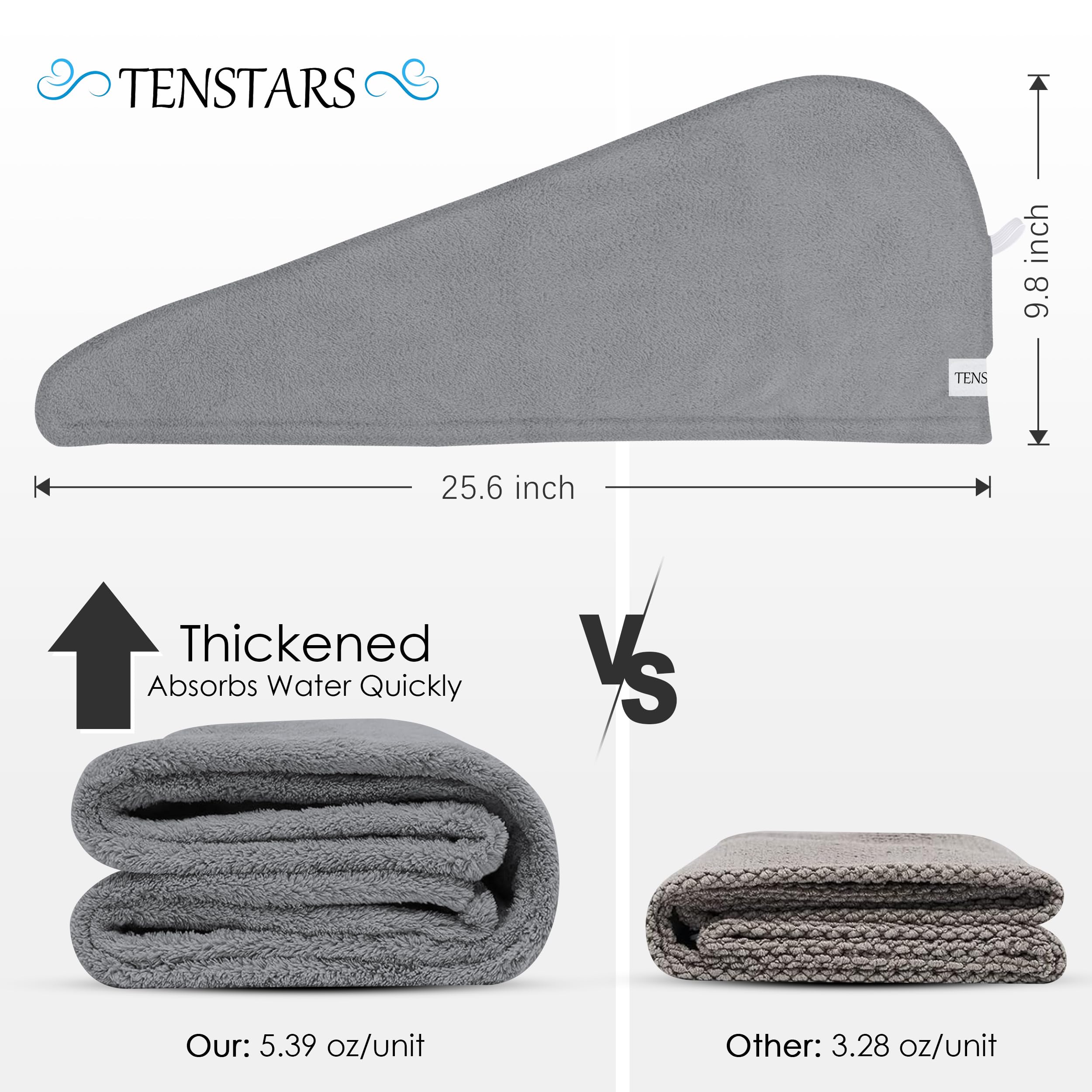 TENSTARS coral velvet close-up displaying 320GSM plush texture for fast absorbency