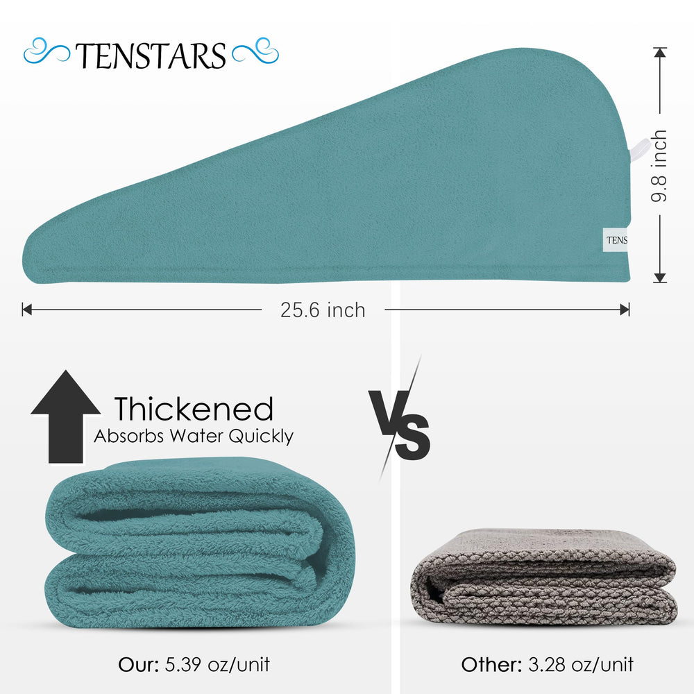 TENSTARS close-up of coral velvet 320GSM microfiber texture showing plush absorbency benefit