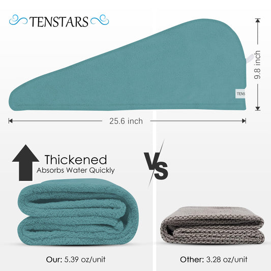 TENSTARS close-up of coral velvet 320GSM microfiber texture showing plush absorbency benefit