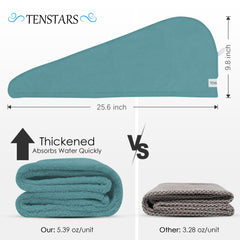 TENSTARS close-up of coral velvet 320GSM microfiber texture showing plush absorbency benefit