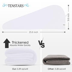 TENSTARS towel on bathroom shelf styled for travel-ready convenience