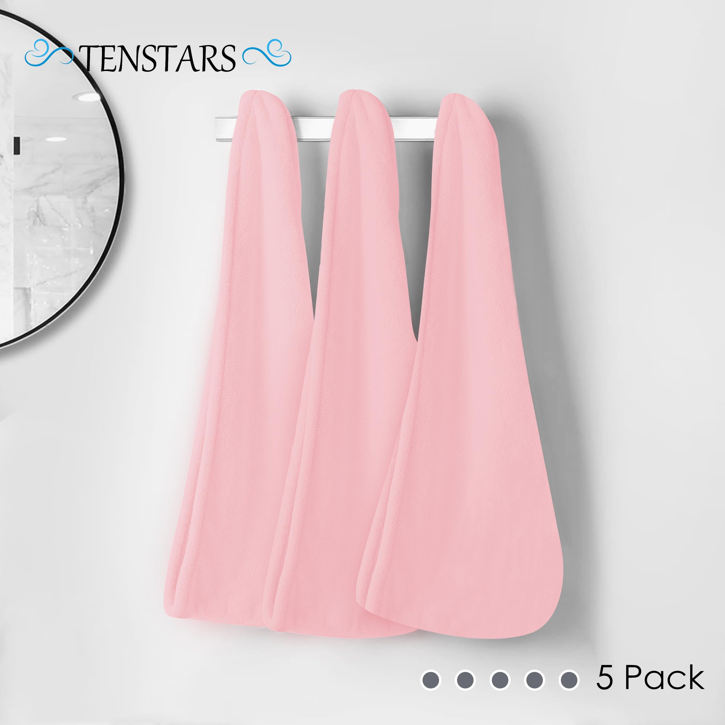 TENSTARS size comparison beside hand showing compact travel convenience