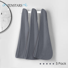TENSTARS towel wrap held to show scale and 11x28 inch sizing for all hair lengths
