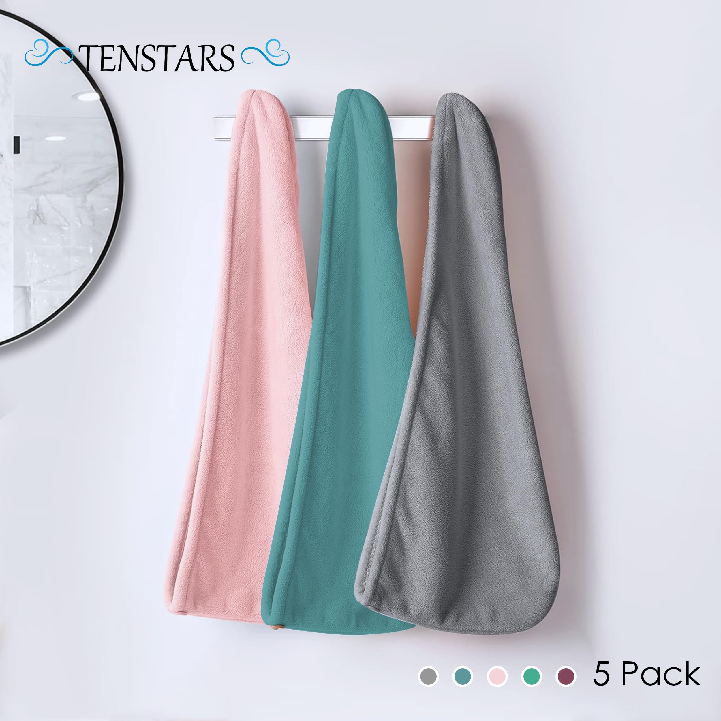 TENSTARS demonstration of wrapping hair step-by-step showing simple one-handed use benefit