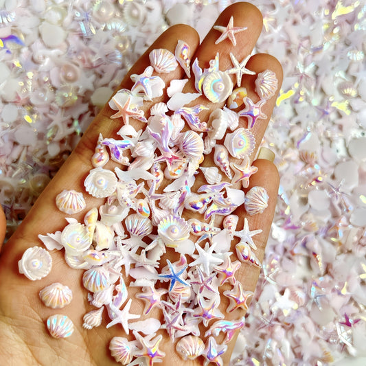 Tephrent front packaging displaying 200 beach nail charms and assortment benefits