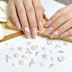 Tephrent lifestyle image of summer manicure showcasing beach-theme appeal