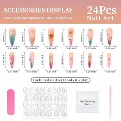 Tephrent included tools and adhesive tabs laid out for easy at-home application