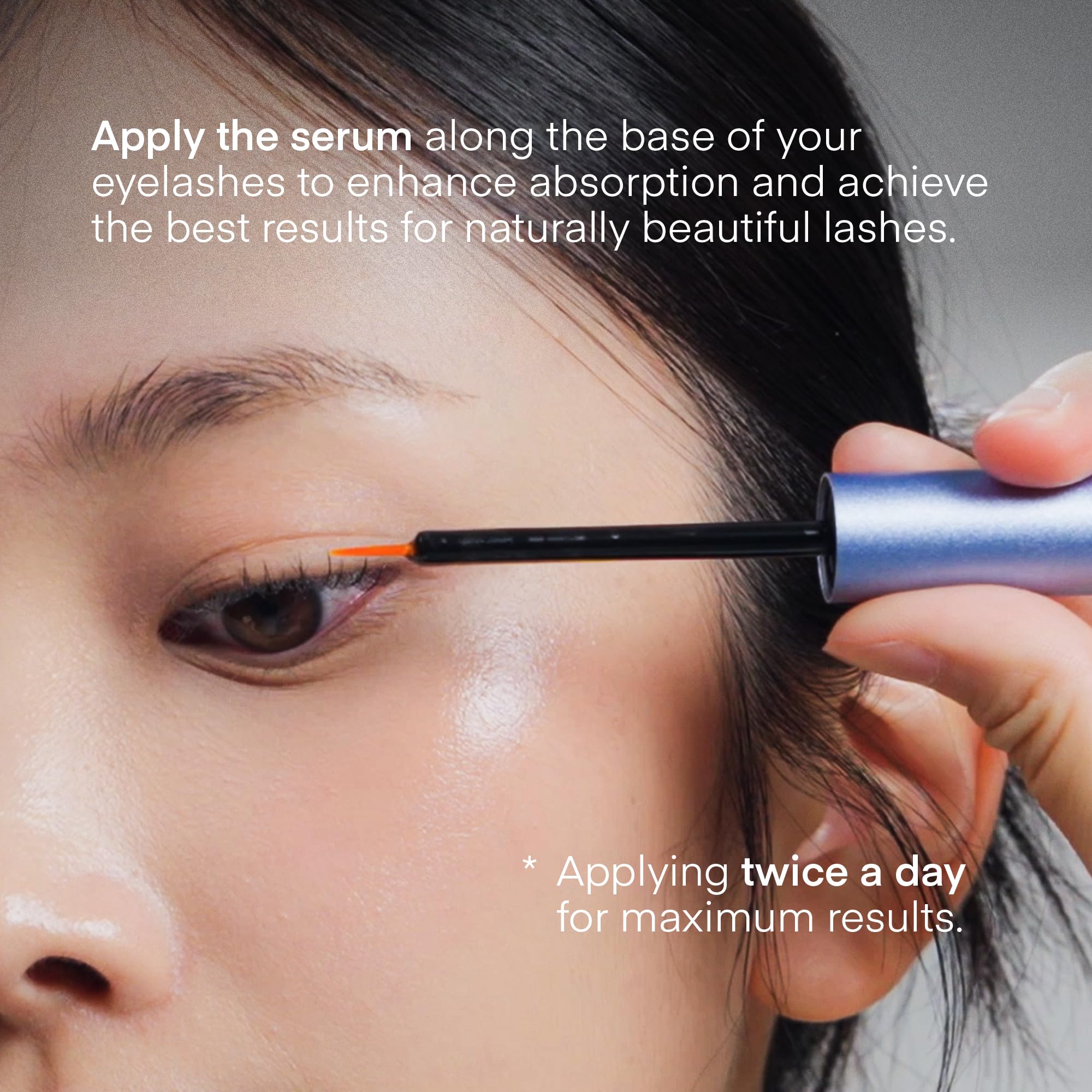 Terez & Honor clear serum texture drop highlighting smooth consistency