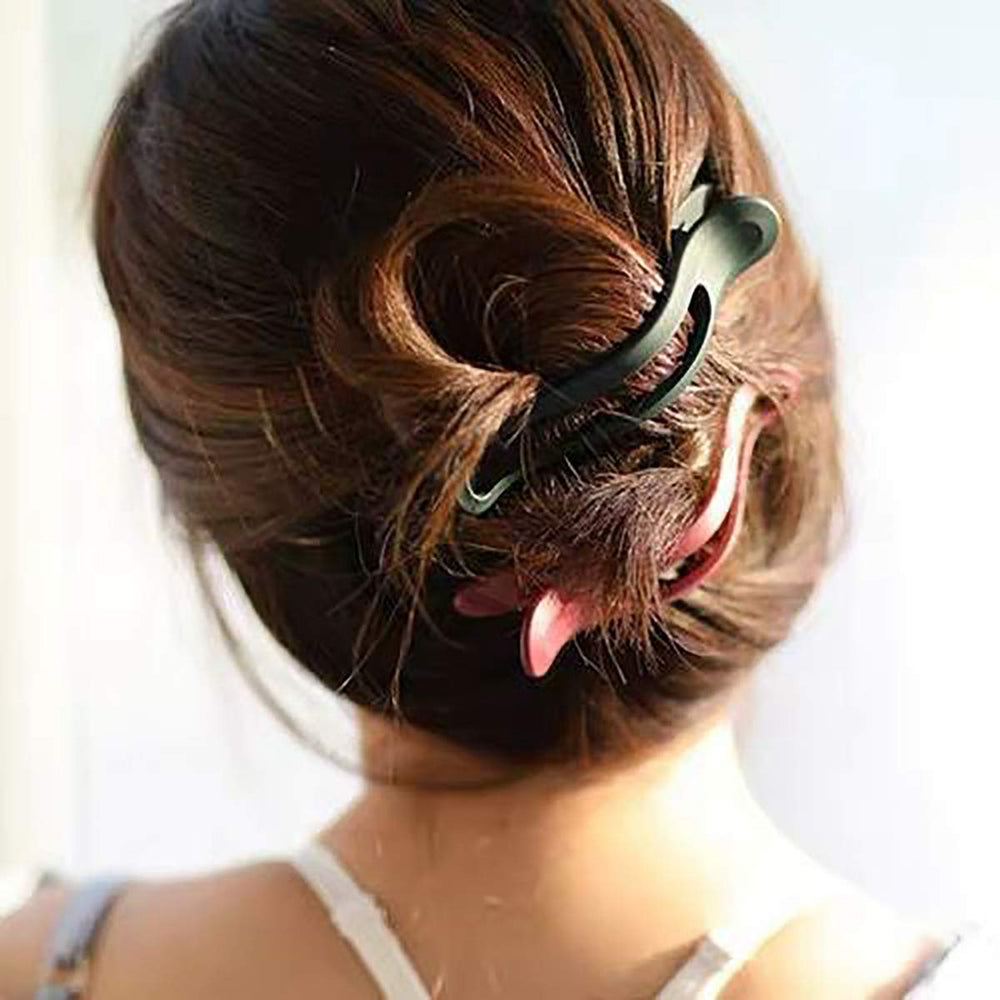 Tergy clip securing long hair in a tidy updo for comfortable wear