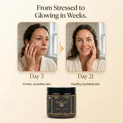 Terra Lotus 4 oz jar next to coin showing scale and travel-friendly size benefit