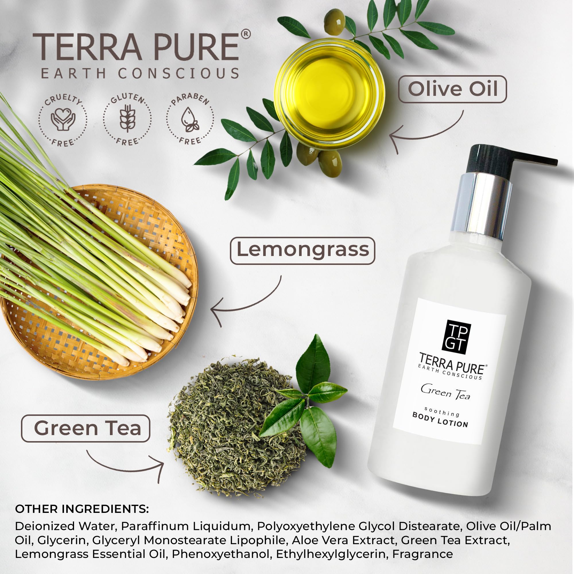 Terra Pure with organic honey drizzled nearby highlighting natural hydration and soothing benefit