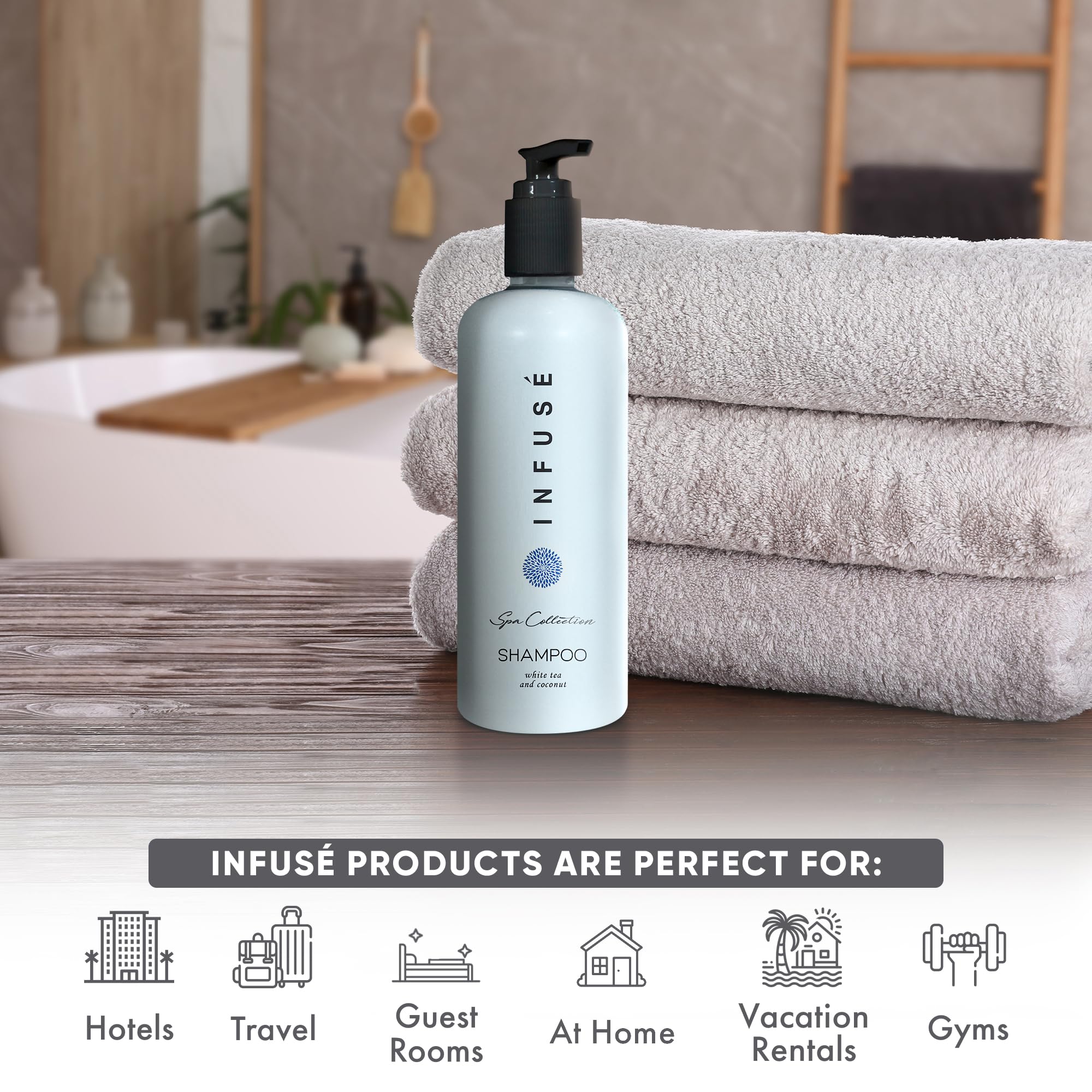 Terra Pure label detail highlighting fragrance and guest-friendly format