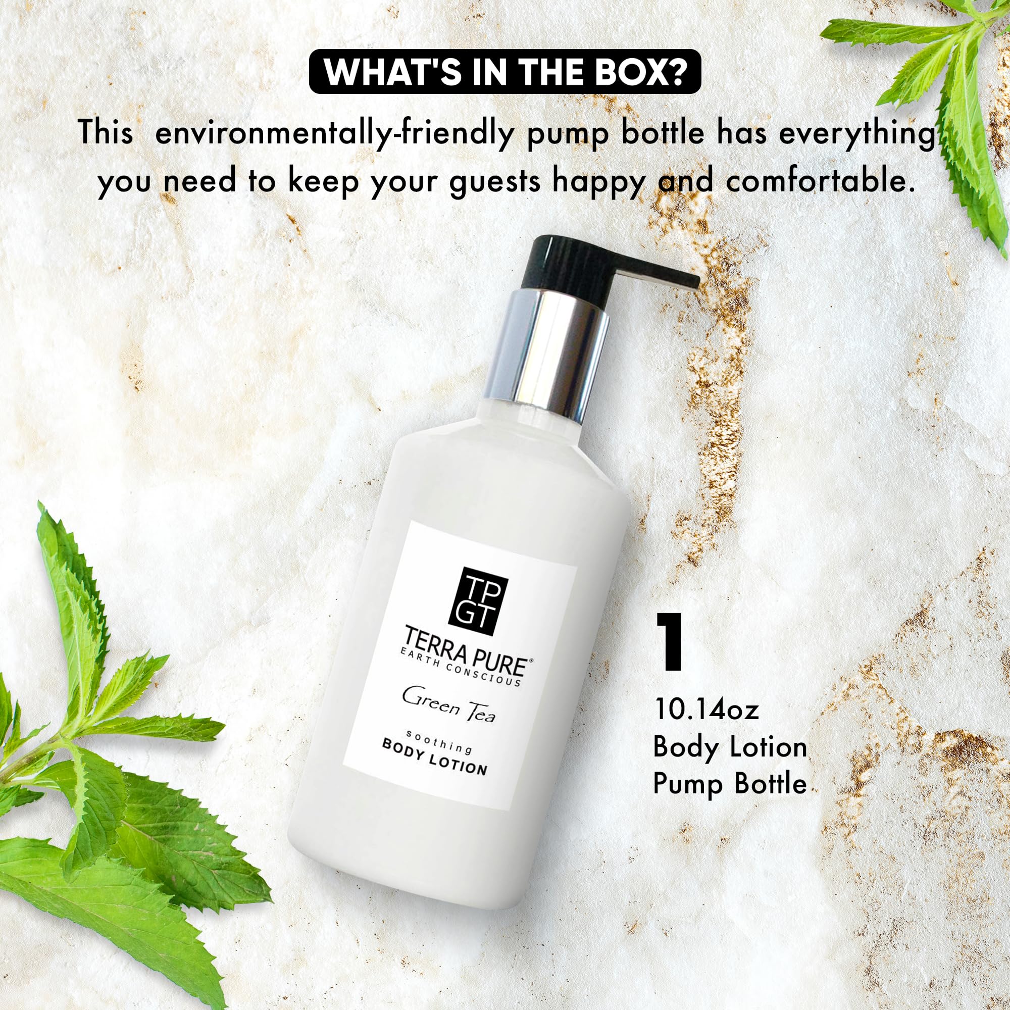 Terra Pure lotion texture on hand showing lightweight absorbency and non-greasy finish for comfort
