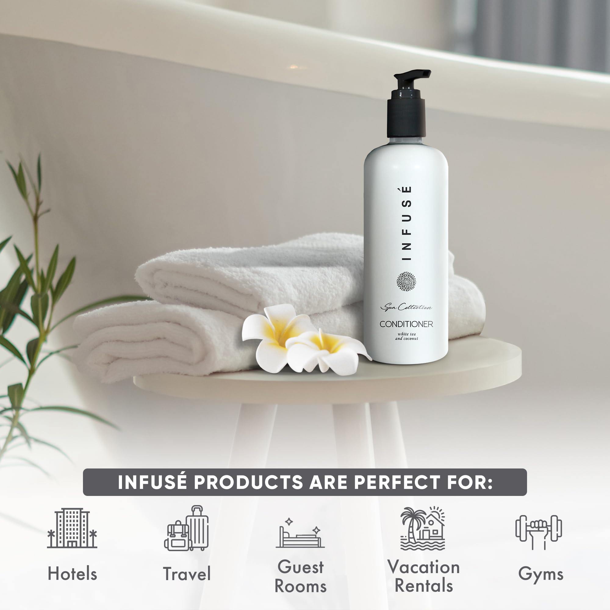 Terra Pure pump closeup highlighting dispenser for efficient guest use