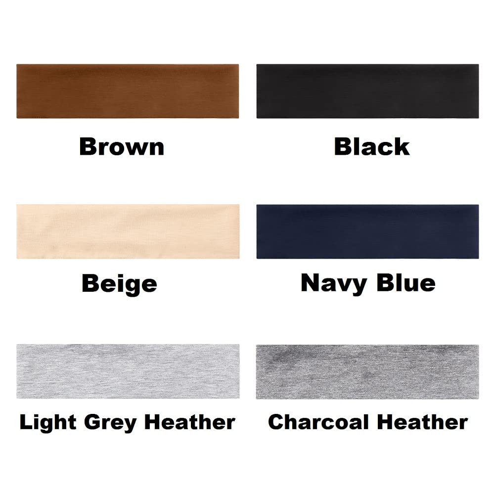 TERSE six color headbands laid flat showing versatile neutral shades